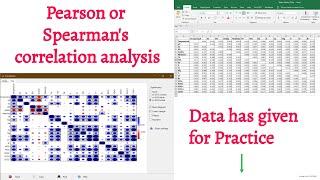 Pearson's or Spearman's Correlation Analysis with a Free/Open Source Software