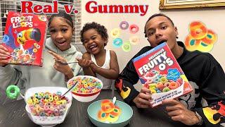 Real Fruit Loop Cereal vs  Gummy Fruit Loop Cereal