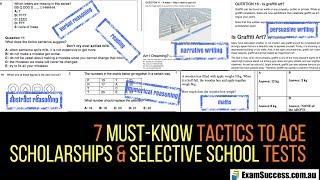 7 key strategies for all parts of scholarship and selective school tests