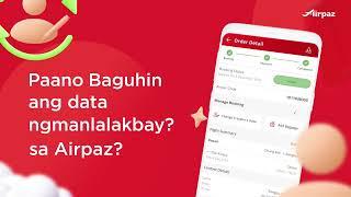 Paano baguhin ang data ngmanlalakbay sa Airpaz?