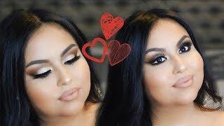 SMOKEY EYE MAKEUP + NUDE LIPS | GRWM VALENTINE'S DAY!