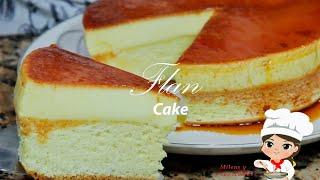 Flan de leche con cake, Flan cake