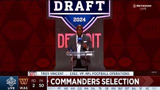 Commanders select Mike Sainristil No. 50 in 2024 NFL Draft