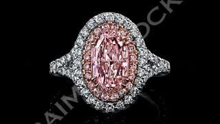 2 01ct Oval Shape Natural Fancy Pink Diamond Ring by Raiman Rocks