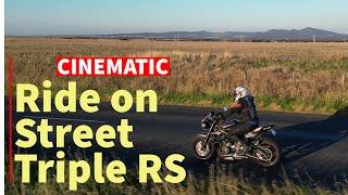 Cinematic Ride on Triumph Street Triple RS with GoPro 12 and DJI Mini 3 Pro