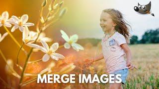 how to merge two images in gimp