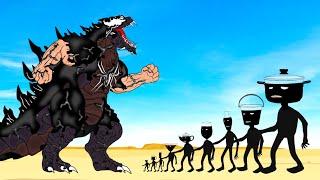 Evolution Of VENOMZILLA Vs Evolution Of MONSTER RADIATION : Returning From The Dead SECRET - FUNNY