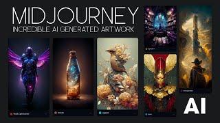 Using Midjourney AI to generate art and images with AI. AI art creator.