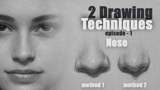 2 Drawing Technique - Nose | How to Draw Nose for Beginners #sketchbookbyabhishek