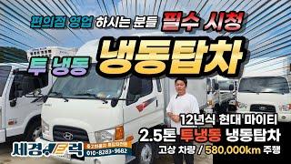 현대 마이티 2.5톤 투냉동 고상 냉동탑차 편의점용 으로 가성비 최고의 차량