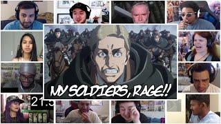 SURVEY CORPS' FINAL CHARGE Attack On TItan Season 3 Episode 16 | Reaction Mashup