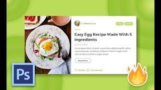UI Design Tutorial in PHOTOSHOP : Create a blog post listing gadget