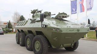 Lazar 2 MRAV MRAP 8x8 armoured Yugoimport video report Army Recognition Defense Web TV Serbia