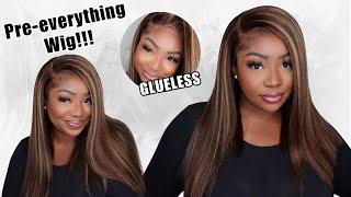 WowPre-everything Highlight Color Glueless Lace WigMy Chic Daily Look | Myfirstwig