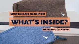 What's inside Cathay Pacific Business Class amenity kits? for men vs for women