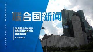 联大通过决议谴责俄罗斯非法吞并乌克兰领土的企图