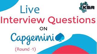 Capgemini Interview 2021 | India's Best Power BI Training Centre | KSR Datavizon