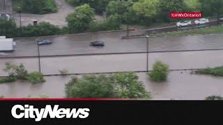 Torrential rain leads to widespread flooding in Toronto