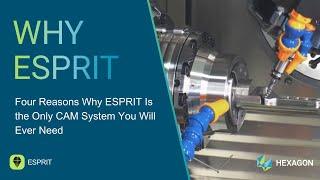 Why ESPRIT. Four reasons why ESPRIT is the only CAM system you will ever need