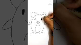 How to draw Mouse (Rat) / Mouse Drawing Easy /Craftomania by shivi #shorts #youtubeshorts