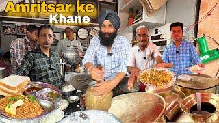 Top 5 famous street food in Amritsar | Indian Street Food | Paneer Bhurji , Kulfa , Mathi chole