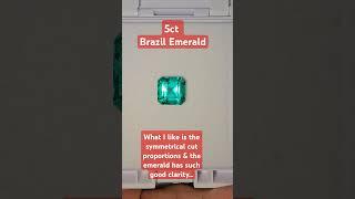 5ct Square Emerald Brazil Emerald minor Clarity enhancement #gemstones #squareemeraldcut #cutquality