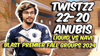 CS2 POV Liquid Twistzz (22/20) vs NAVI (Anubis) BLAST Premier Fall Groups 2024