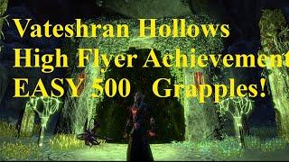 ESO Vateshran Hollows! High Flyer Achievement EASY 500 Grapples!