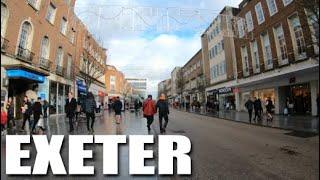 Exeter - Devon - City Centre - Christmas Eve 2019 - 4K Virtual Walk