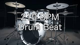 210 BPM Rock Drum Beat for Musical Practise