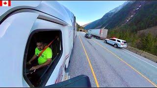 DEADLIEST Roads of Canada pe POLICE Strict for Trucks  | Calgary - B.C. | Ep-02