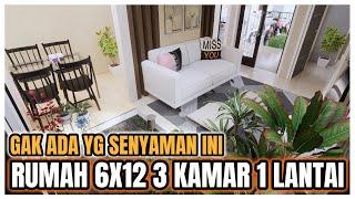 Rumah 6x12 mah bertebaran di youtube, Tapi yang 1 ini beda. Terasnya multifungsi!