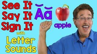 See It, Say It, Sign It | Letter Sounds | ASL Alphabet | Jack Hartmann