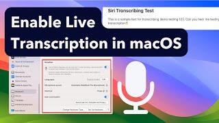 Enable Live Transcription in macOS