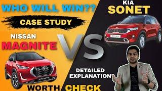 Nissan Magnite vs Kia Sonet | Detailed Comparison | Case Study | Who is best ?