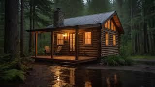 ️ Rain Sounds in a Forest Cabin | ASMR for Deep Sleep, Focus & Relaxation