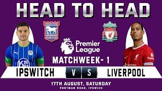 IPSWITCH TOWN vs LIVERPOOL | Prediction & Head to Head Stats | Matchweek 1 | IPS vs LIV | EPL