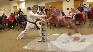 Grand Master Kevin Tiger Bang Breaks Bricks With Punch