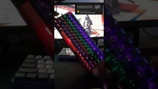 Mostrando os Leds Rgb do Teclado Mecânico Machenike K500 B84 #valorant #lofi #review #machine #setup