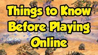 Things to know before playing Online/Multiplayer [AoE2]