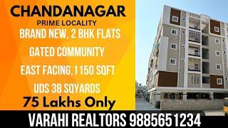 Gated community 2 bhk flats for sale in chandanagar Hyderabad