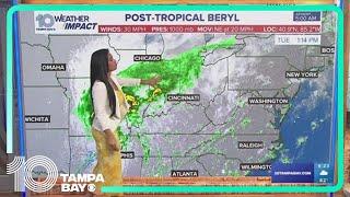 Tracking the Tropics: Beryl is bringing rain to the Midwest while it makes its way toward Canada