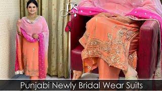 Traditional Punjabi Newly Bridal Party Wear Suits By Prabhjot’s Designer Studio