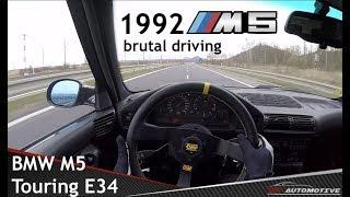 BMW M5 (E34) Touring POV Test Drive + Acceleration 0 - 240 km/h