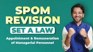 Appointment & Remuneration of Managerial Personnel SPOM Set A Law Revision CA Final