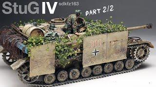 1/35 - StuG IV Camouflaged with plants - Part 2 - Tamiya - Tank Model - [ Painting - weathering]