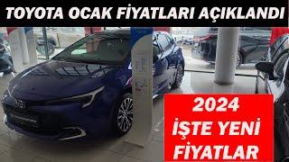 SON DAKİKA|TOYOTA OCAK 2024 FİYATLARI AÇIKLANDI|İŞTE YENİ FİYATLAR