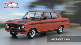 ck-modelcars-video: Opel Kadett B Sport Baujahr 1973 rot / schwarz 1:18 KK-Scale