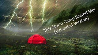 Surviving a Record Breaking Storm, Solo Camping in Heavy Rain Lightning & Thunderstorm. (Extended)