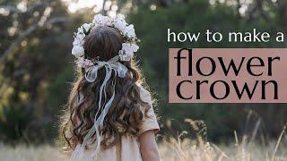 How to Make a Flower Crown (adjustable size!)